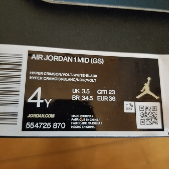 SOLD⚡Brand new Air Jordan 1 Mid GS Notebook in 4Y/5.5W - Picture 5 of 5